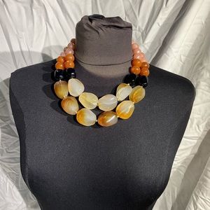 Beautiful thick beaded statement necklace